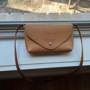 Parker Clay Tan Leather Crossbody Bag